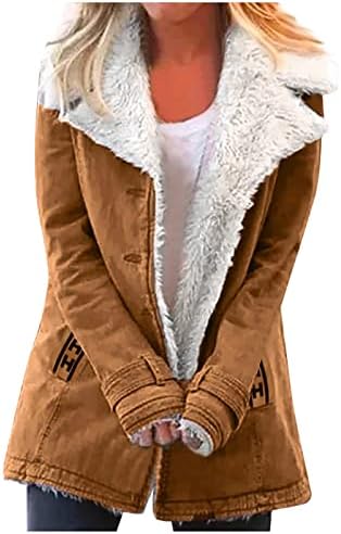 Зимска зимска руно јака од уфоко, цврста боја, обична лабава лабава фланел палто faux крзно од пајач со долги палта за жени