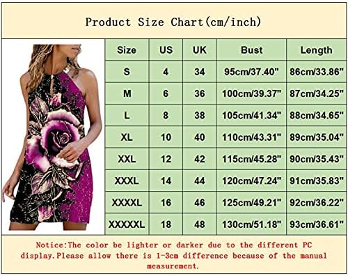 Ика Жените Халтер Фустан Цветни Печати Лето Повик Краток Мини Резервоар Фустан Секси Ноќ Надвор Клуб Коктел Фустани