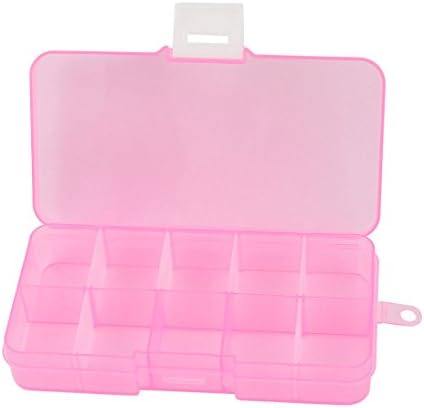 Организатори на алатка за прилагодување на розова алатка 10 слотови за складирање кутија за кутии за накит кутии занаетчиски организатор