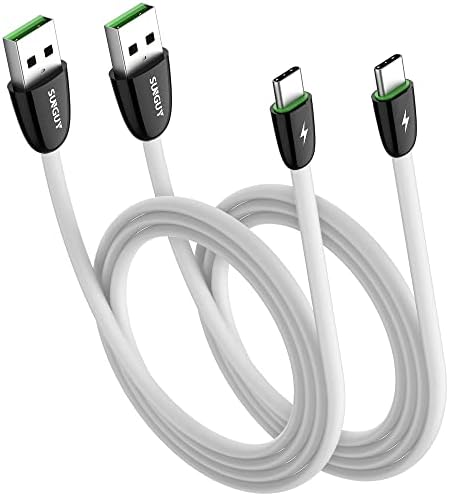 SUNGUY USB C кабел 2pack [2ft/0.6 m] 18w Краток USB 2.0 ТИП C Полнач КАБЕЛ QC 3.0 За Samsung S22 S21 S20 S10, A10e A20 A50, LG V50