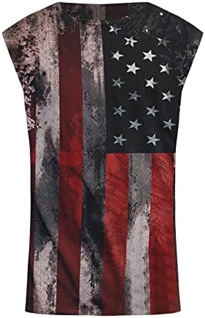 2023 година Нов машка лежерна резервоар врвови на американски знамиња без ракави, патриотски матични манжетни, ладно тренингот Т активно