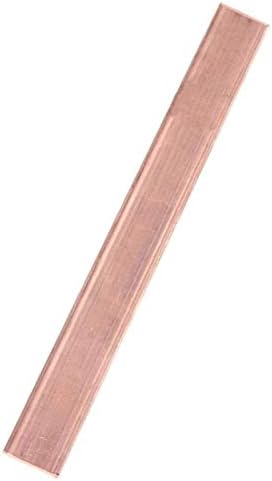 Метален бакарен фолија бакарен лист 1 парчиња 100мм/3. 9inch T2 CU Метална рамна лента со рамна лента DIY занаетчиска Дебелина на металокција 10мм, ширина: 20/40мм, 10* 20* 100мм меси