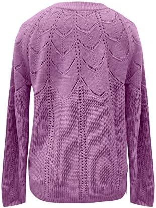 Женски женски џемпер за џемпер во боја Мохаир пуловер шуплив џемпер џемпери за кашмир џемпери