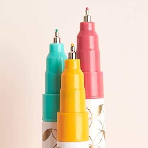 Ерин Конренс 3-пакет Светла фино врвови на влажни маркери за бришење-обоено мастило компатибилно со табла со табла, акрилни wallидни
