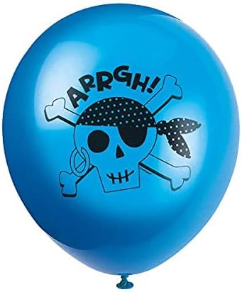 Ахој Пиратски Латекс Балони-12 | Избрани Бои | 8 Парчиња