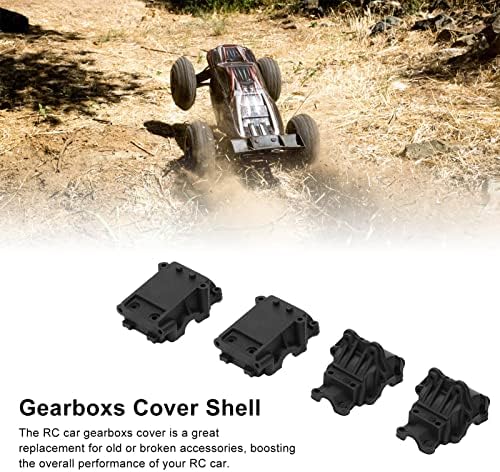 Покрив за менувачи на автомобили во Qinlorgo RC, Црна пластика RC Car Gearboxs Cover за WLToys 144001, 144002, 124019, 124018, 124017,