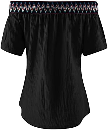 Вежбање кошули лабава женска кошула памук со кратки ракави, обична блуза Туника мала кошула со долг ракав