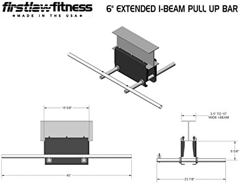 FirstLaw Fitness - Ограничување на тежината од 600 фунти - 6 Продолжена лента за влечење на I -зрак - права долга лента - трајни