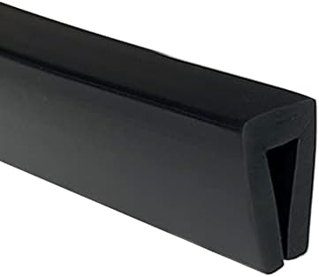 Tintvent гумен раб трим црна, u канален раб заптивка ПВЦ пластика, заштитник на остриот метален раб погоден за 1/8 , црна