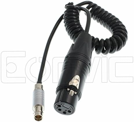 Eonvic Fisher Rs 3pin Male to Female 4Pin XLR Power Coiled Cable за Tilta или Arri Alexa