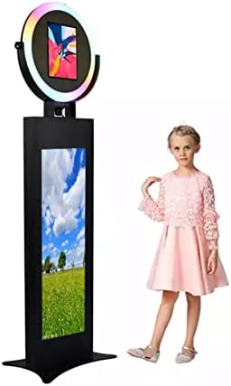 Преносен 12,9 iPad Photo Booth LCD екран селфи машина метална обвивка со RGB LED прстен светло и лет кутија за свадба Ноќта на вештерките