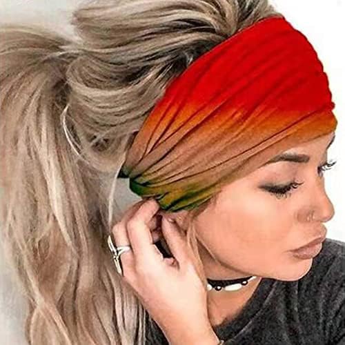 Додатоци за обвивка со глава Еластична турбана леопард печати бохо -лента за коса Цветни печатени турбани глави за глава, жени кои не се лизгаат