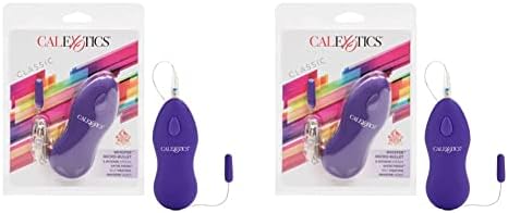 Calexotics Whisper Micro Bullet - само -греење жичен џеб куршум вибратор - далечински управувач сексуални играчки за парови - масаџер за возрасни - 1,25 инчи - виолетова