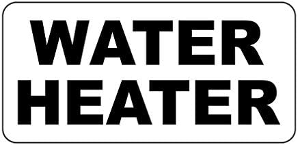 Нов одличен пластичен знак за грејач на вода црн канцелариски знак за надворешно и затворено 3x8 инчи