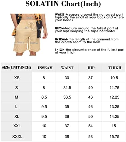 Солатин Машки Ленени Шорцеви Секојдневно Класично Вклопување Памучна Летна Плажа Кратка Врвка со Еластичен Струк и Џебови