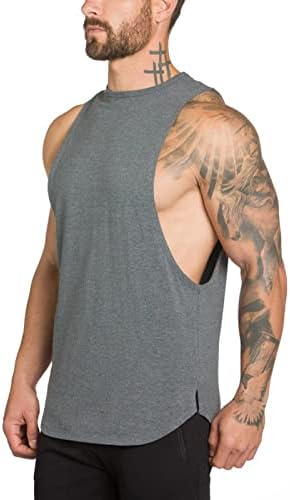 Машки резервоар за тренингот на вратот на вратот на врвот на лесна маица со маички за боди -билдинг фитнес атлетски тренинг елек