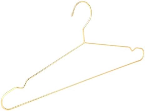 GSDNV 15PCS бакарна златна метална облека кошули закачалка со жлеб, силна закачалка за силни палта, закачалка од костум злато