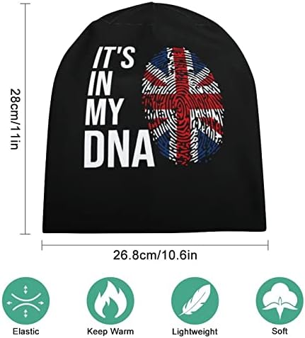 Тоа е во моето ДНК британско знаме Бинја капа меко топло целосна пулвер капа капа за череп капа за унисекс