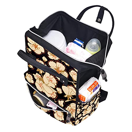 Lorvies Јапонски ранец од торба со пелена од цреша, ранец за патувања со голем капацитет мути-функција
