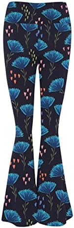 Miashui женски панталони ромери за летна обична должина на одблесокот остава панталони цветни половини целосни отпечатоци високи дами загреваат