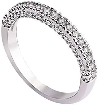 2023 Тренд розово злато целосен дијамантски циркон прстен дами накит со големина 5 прстени за момчиња
