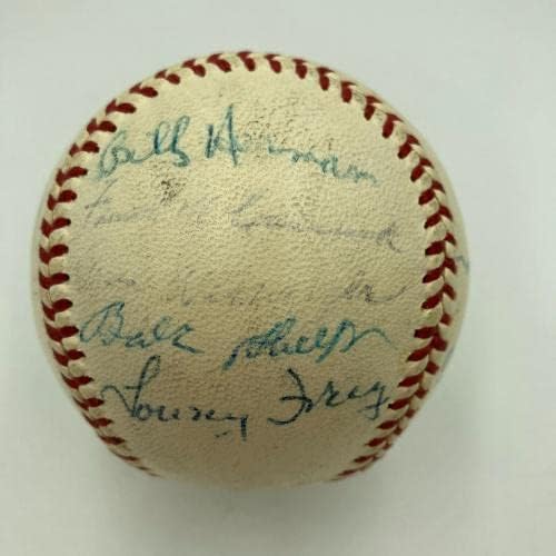 Габи Хартнет oeо Медвик Хол на славните во 1950 година потпиша бејзбол во Американската лига - автограмирани бејзбол