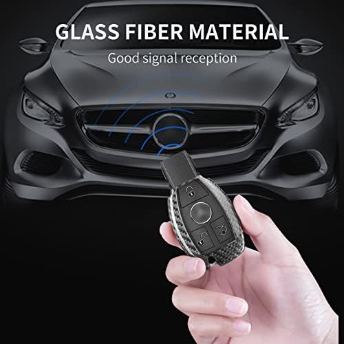 Заштит на FOB на клуч за стакло со влакна за Mercedes Benz, T-јаглеродни клучеви FOB заштитник се вклопува за Benz A B C E S G M V класа CLA CLS GLC GLE GLK GLS GLS SLK SLC M R Далечински клуч
