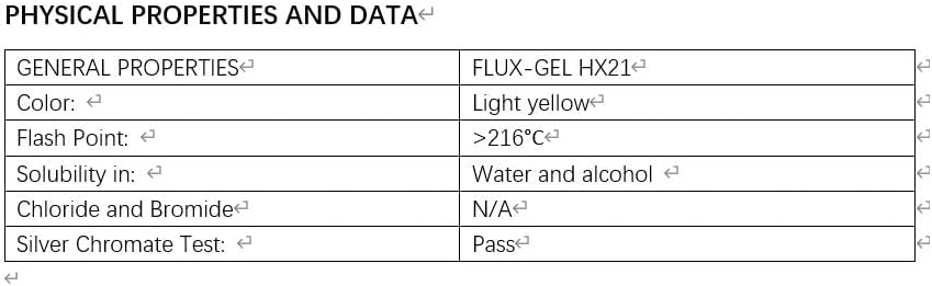Кибернова Матедекс Флукс-ГЕЛ ХХ21 за меко лемење, растворлив во вода, може да се печати, без отров без корозија