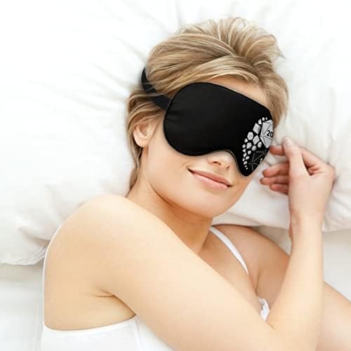 Занданите и змејовите јин јанг маска за спиење со прилагодлива лента мека око за затемнување на затемнување за следење за патување