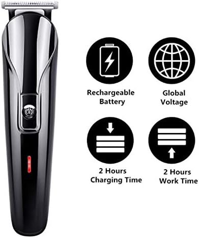 Ренслат Професионални Мажи Електрична Машинка за Коса 6 во 1 Мултифункционална Машина За Сечење Коса На Полнење Тример За Коса За Брада Нос Уши