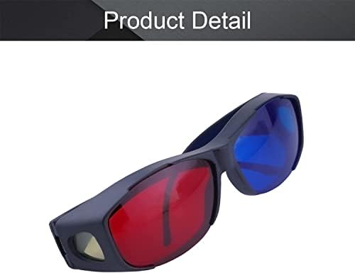 Хејарбајт Црвено-Сини 3Д Очила Пластична Рамка Црна Смола Леќа 3д Филмска Игра - Дополнителен Стил На Надградба