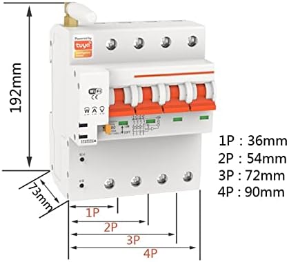 Jemita 1-4p 10-100A 220V прекинувач за прекинувач на паметниот коло потрошувачка на енергија kWh метар волтметар на напон на напон на напон