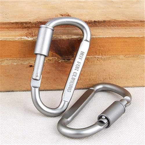 Алуминиум Д-прстен за заклучување на карабини за клучеви со алатки за прицврстувачи на кука, алатка за алатки на отворено патувачка