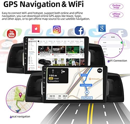 NHOPEW Android 11 Carplay Радио ЗА TOYOTA COROLLA ЕКС 2007-2012, 9 инчен Екран На Допир Bluetooth Автомобил Стерео Со Apple Carplay