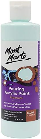 Mont Marte Premium истура акрилна боја, 240 ml, зелена нане, претходно мешана акрилна боја, погодна за најразлични површини, вклучувајќи
