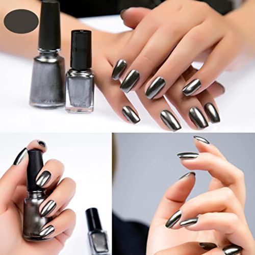 ВЕФСУ шишиња со гел за нокти бои нокти полски бои за нокти лак сребрена металик металик нерѓосувачки челик нокти импресионираат нокти кратка