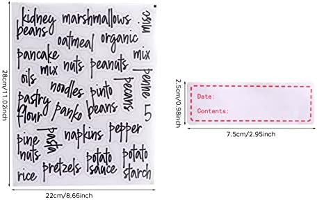 294 парчиња/поставени Налепници За Складирање Храна + Отстранливи Етикети На Замрзнувачот, Самолеплива Етикета На Оставата, Чајната Кујна,