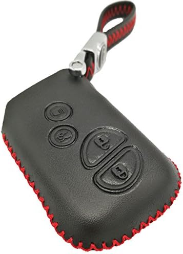 Alegender Hand Sew Leather Key Fob Cover Cover Cover Case Case Fit for Lexus GS430 GS300 IS350 IS250 RX350 LX570 ES350 RX450 Далечински управувач 4 копчиња