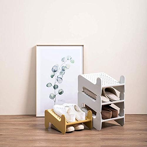 Tfiiexfl Stacable Stake Shape Rack Nordic Simple Simple Shoe Rack Home Plastic Coubbality Coubbality Conbination Layered Завршни лавици