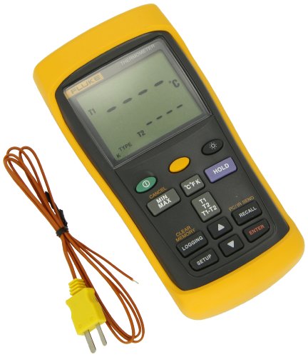 Флук-ФЛУК-54-2 Б 60ХЗ 54-2 Дигитален Термометар Со Двоен Влез СО USB Снимање, 3 Batt Батерија, -418 До 3212 Степен F Опсег, 60 Hz