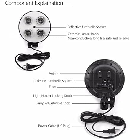 Комплет за фотографско осветлување на SawQf 4 држач за приклучоци за приклучоци 1.6 * 3M позадина Платно ткаенина за платформа за кантилач