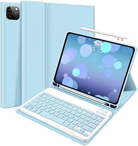 АБЕИФАН Ipad Pro 12,9 инчи 2022 Случај од 6-та Генерација Со Тастатура, Куќиште За Тастатура за iPad Pro 12,9-инчен 2021 5/2020 4-ти