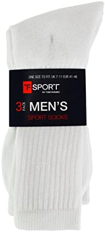 Чорапи за спортски памучни спортови за дишење на мажи | 12/24/48 парови атлетски екипи чорапи во бело