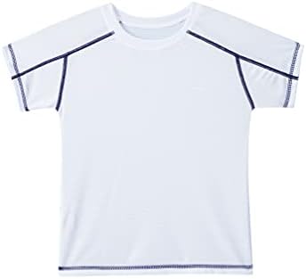 Tiaobug Деца девојчиња момчиња кратки ракави со кратки ракави за перформанси Техника Атлетска маица со кратки ракави Активна кошула со суво вклопување