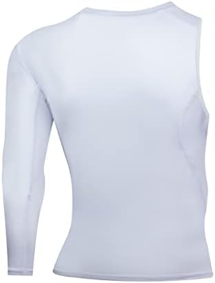 Машки атлетски сингл ракав Една рака 1/2 Компресија кошула Спортски тесен основен слој Долна облека Активна
