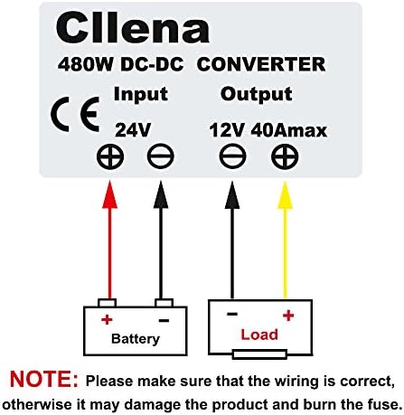 Регулаторот на конверторот на напон Cllena DC/DC DC 24V чекор-надолу до 12V 40A 480W BUCK TRANSFORMER Водоотпорен водоотпорен