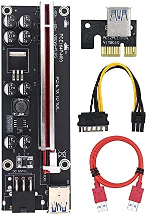 Конектори Ver009s плус PCI -E Riser картичка Ver 009S PCI Express 1x 4x 6x 8x 16x USB 3.0 кабел SATA до 6pin конектор за графичка