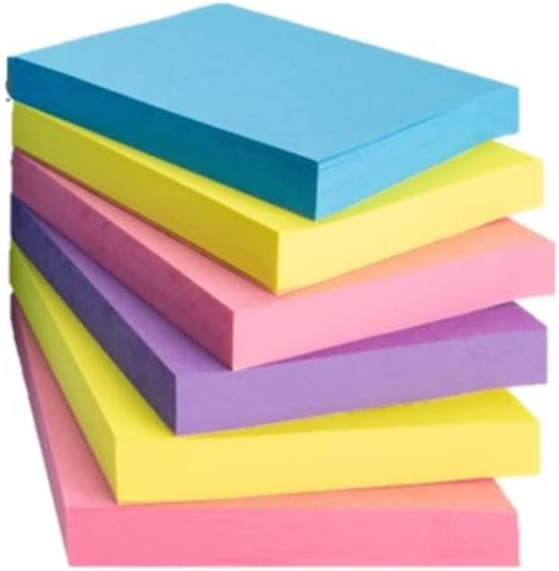Избрани лепливи белешки, совршени за училница или канцеларии, бои и големини на асортиман - екстремни бои, 3 ин. X 3 in. - 6 влошки