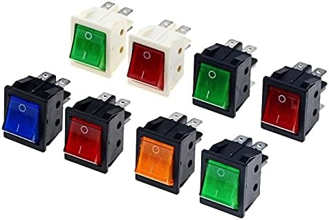 KCD4 Rocker Switch Onf -Off 2 Позиција 4 пинови / 6 пина Електрична опрема со прекинувач за прекинувач за светло 16A 250VAC / 20A 125V -