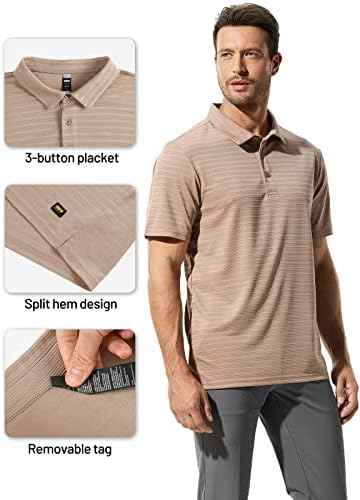 Брзи суви полови кошули на Миер, кратки и долги ракави Полиестер, обични голф кошули со меки кошули за дишење